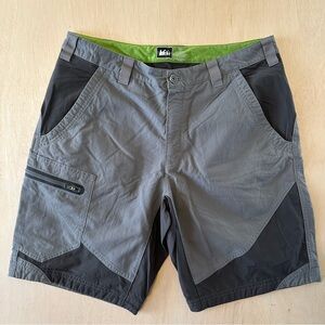 Men's REI Gray and Black Outdoor Shorts